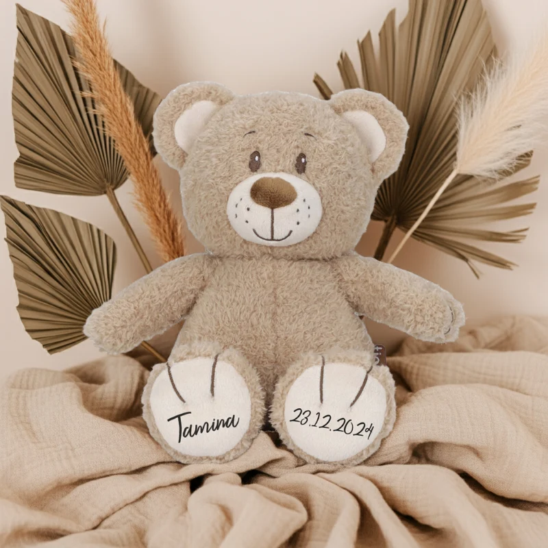 Personalisierter Teddybär 28 cm mit Name – ab Geburt