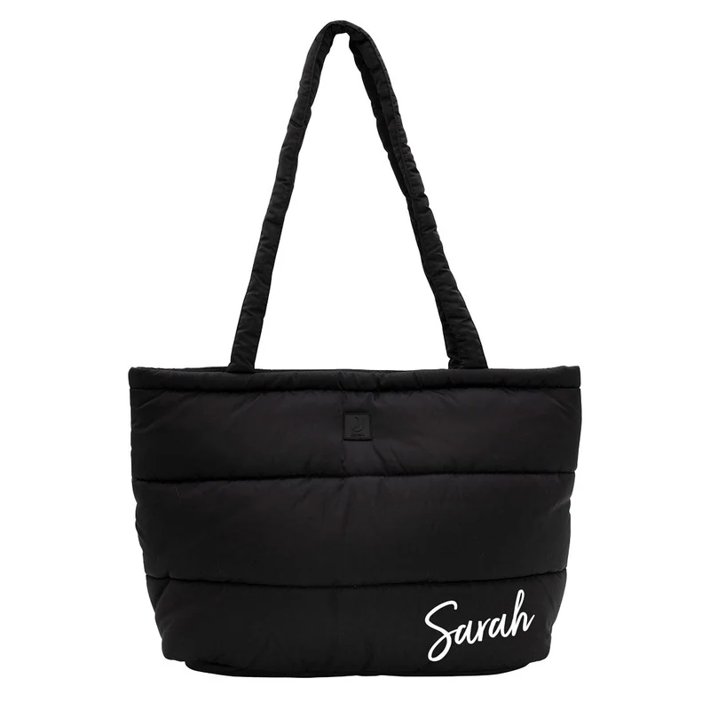 Jollein Wickeltasche Schwarz 40 × 35 cm mit Wickelauflage | personalisierbar