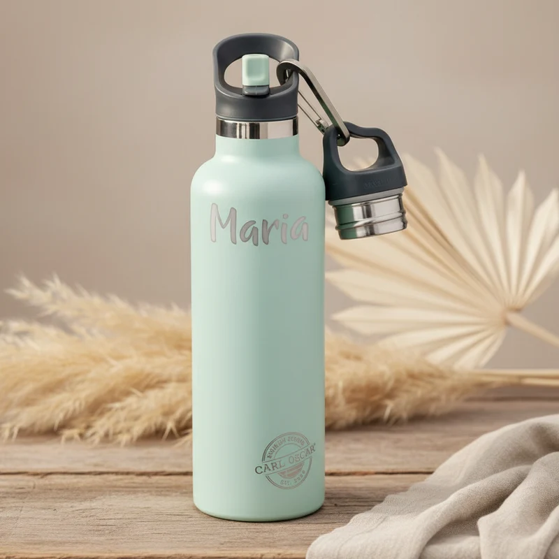 TEMPflask Grün 0,5 L – Isolierflasche personalisierbar | Carl Oscar