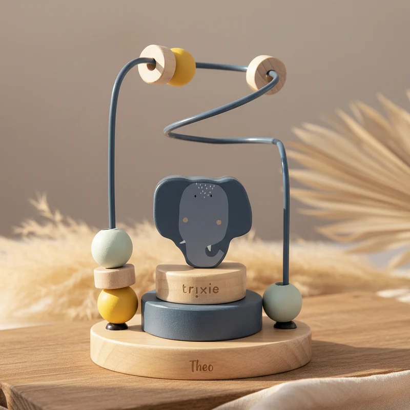 Motorikschleife Holz - ­Frau Elefant | Trixie