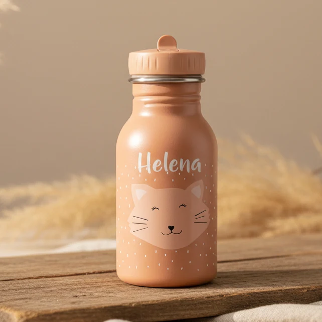 TRIXIE Kinder Trinkflasche personalisiert - Tiere