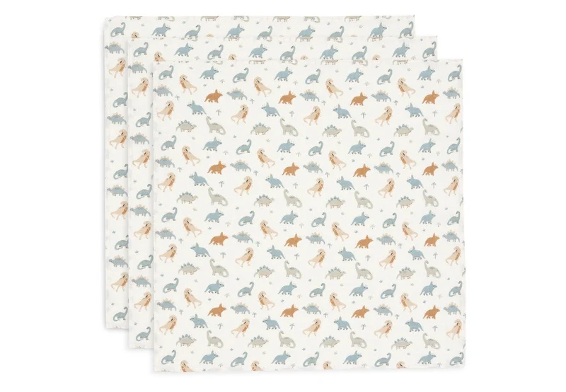 Jollein Musselintücher Roarsome 3er-Set 70 × 70 cm