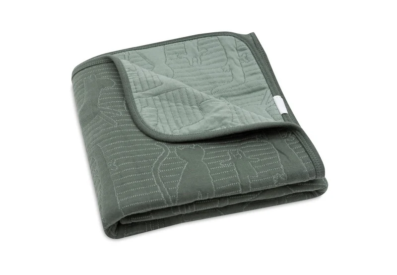 Wiegedecke Jungle Jambo Ash Green 75 x 100 cm | Jollein