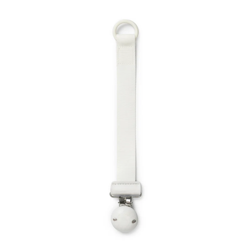 Elodie Schnullerkette Vanilla White mit Holzdetail ab 3 Monaten