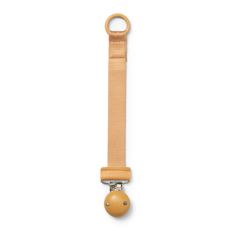 Elodie Schnullerkette Gold mit Holzdetail ab 3 Monaten