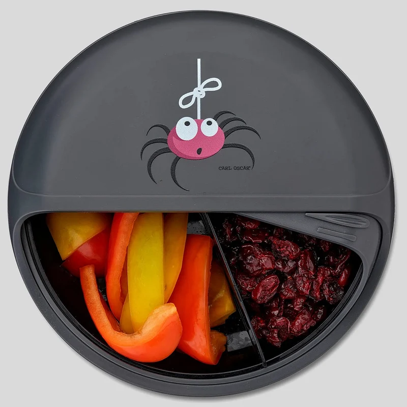 Carl Oscar BentoDISC Grau – Lunchbox mit 5 Drehfächern
