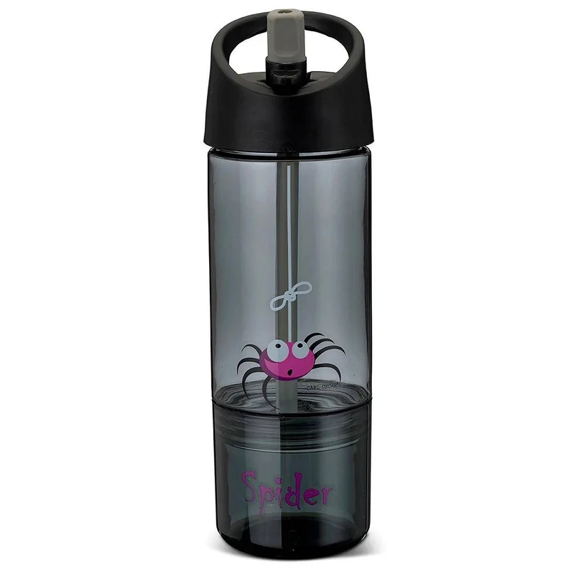 Carl Oscar 2-in-1 Trinkflasche Grau 300 + 150 ml