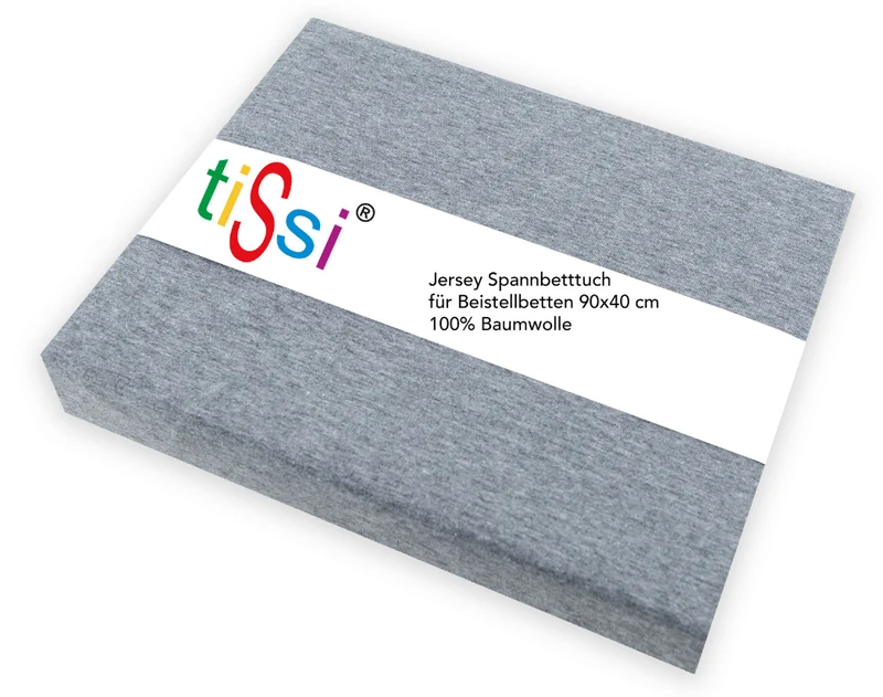 Spannbettlaken Beistellbett 90 x 40 cm Grau | tiSsi®