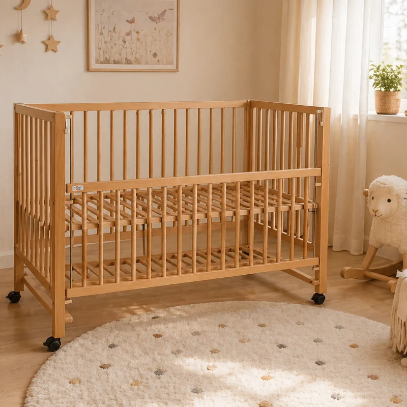 Kinder- und Beistellbett HAJO 120 x 60 cm Buche Natur | tiSsi®