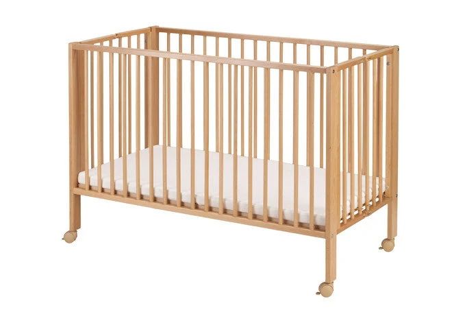 Faltbares Kinderbett mit Matratze Buche Natur | tiSsi®