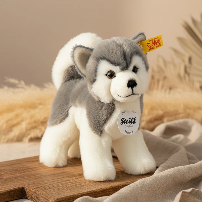 Kuscheltier Husky Bernie 17 cm Grau/Weiß | Steiff