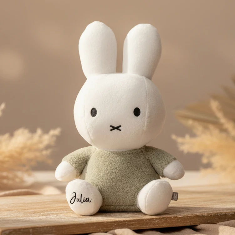 Miffy Kuscheltier Fluffy Grün 35 cm – personalisierbar