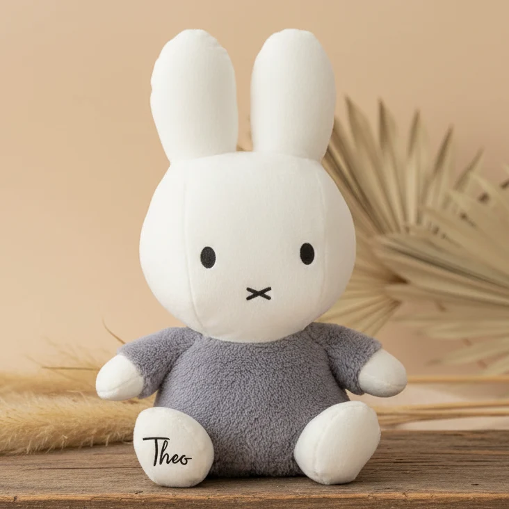 Kuscheltier Miffy Hase Fluffy Blau 35 cm zum Kuscheln