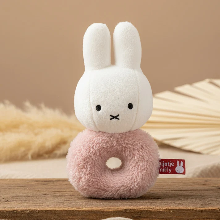 Miffy Rassel Fluffy Pink 16 cm für Babys