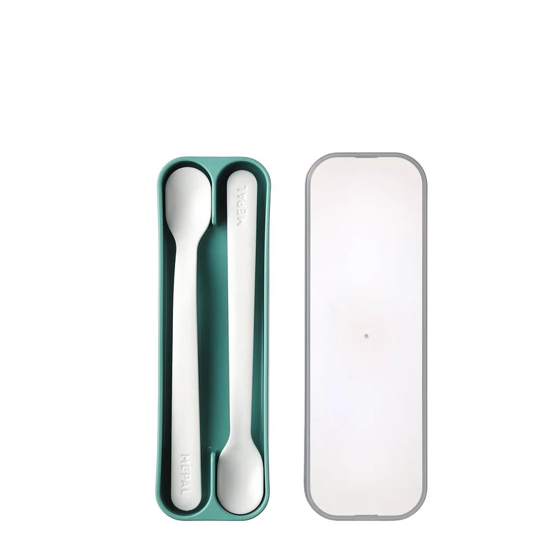 Mepal Baby-Fütterlöffel Deep Turquoise – 2 Stück mit Box