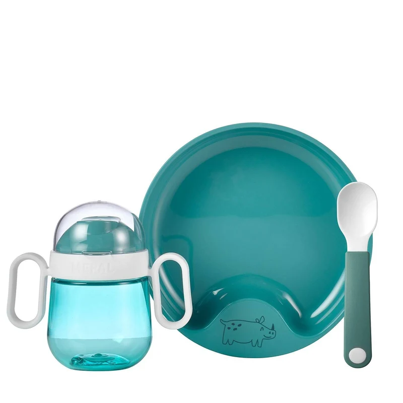 Babygeschirr-Set Mepal Mio Deep Turquoise 3-teilig