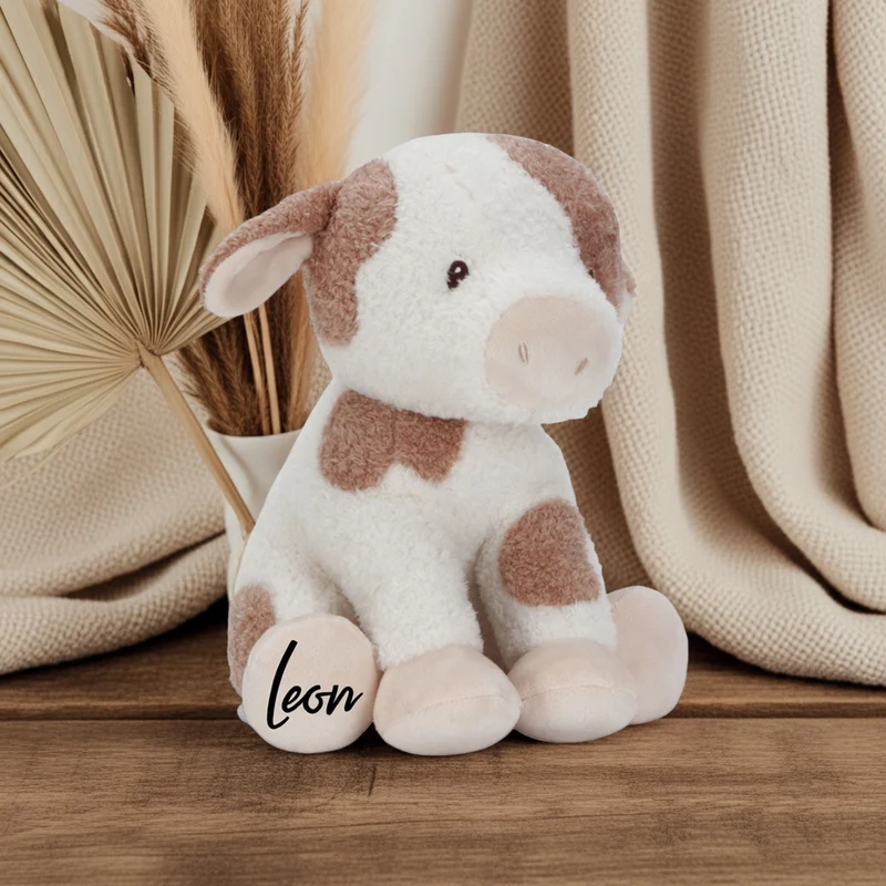 Kuscheltier Kuh Little Farm 25 cm – personalisierbar