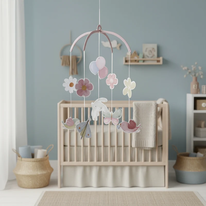 Papp-Mobile Flowers & Butterflies – Deko fürs Babyzimmer