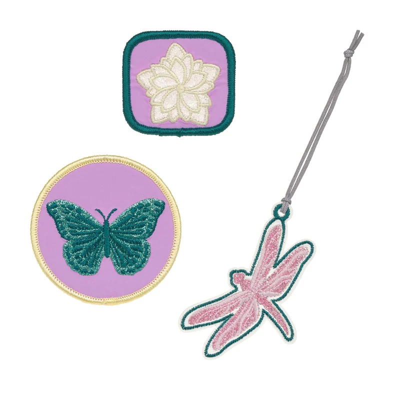 Lässig Schulranzen-Patches Libelle mehrfarbig ab 6 Jahren