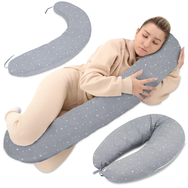 Stillkissen XXL Schwangerschaftskissen 190 cm - Pregnancy Pillow Body Pillow Seitenschläferkissen Schlafkissen Lagerungskissen Kissen mit Bezug