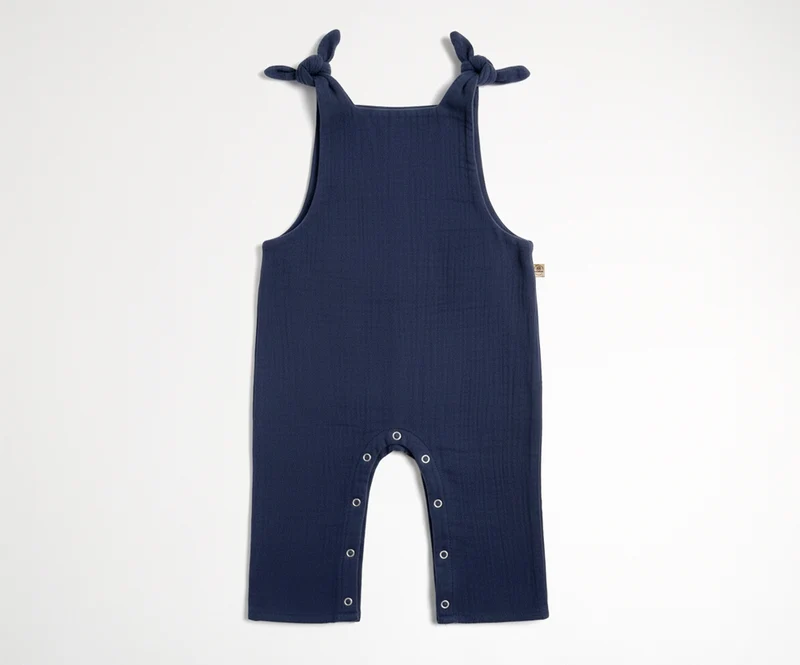 Musselin Latzhose lang, GOTS