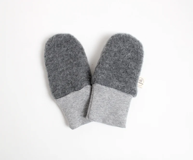 Wollfleece Fäustlinge, GOTS