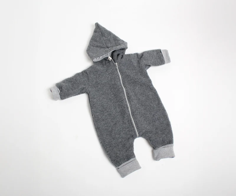 Wollfleece Overall mit Zipp, GOTS
