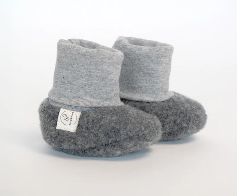Wollfleece Babyschuhe, GOTS