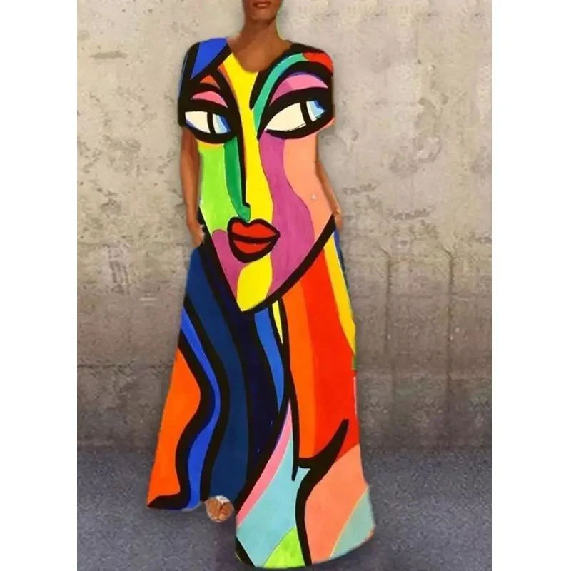 Cecilia™ - Vibrant Vibe Bedrucktes Stretchkleid für Frauen