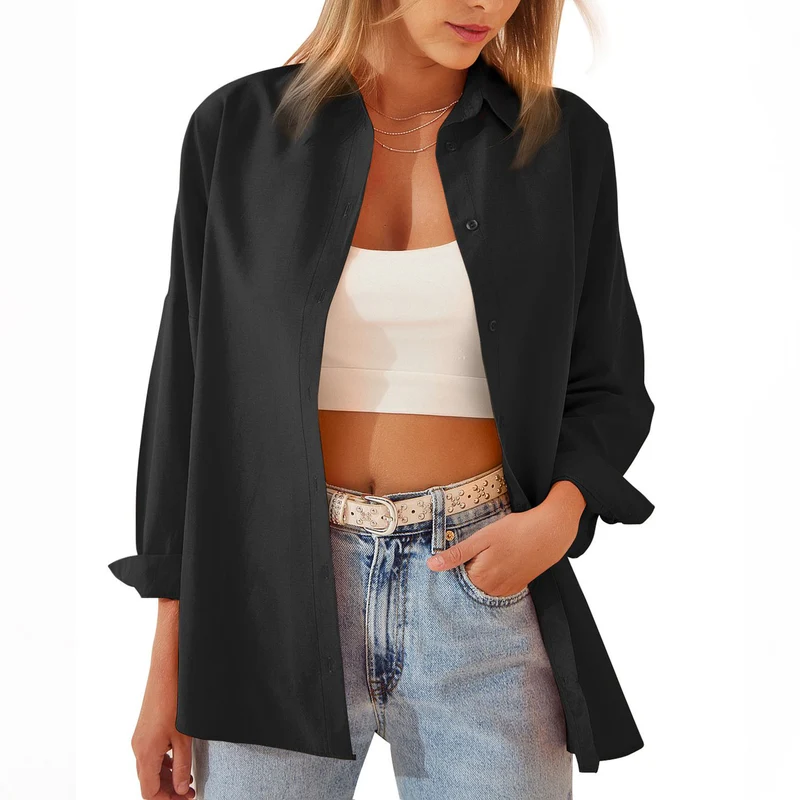Bianca™ - Vibrierende Farbtöne Button Down Bluse