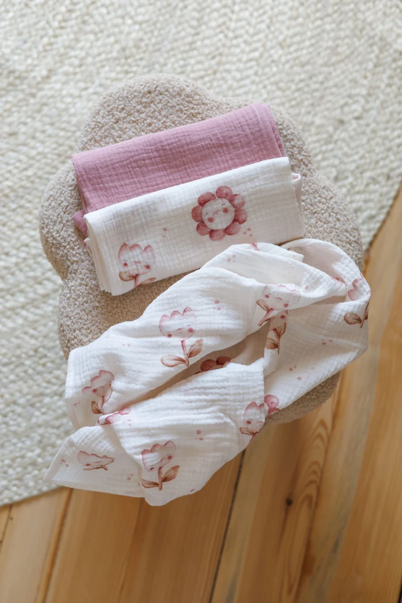3-Pack Muslin Burp Cloths