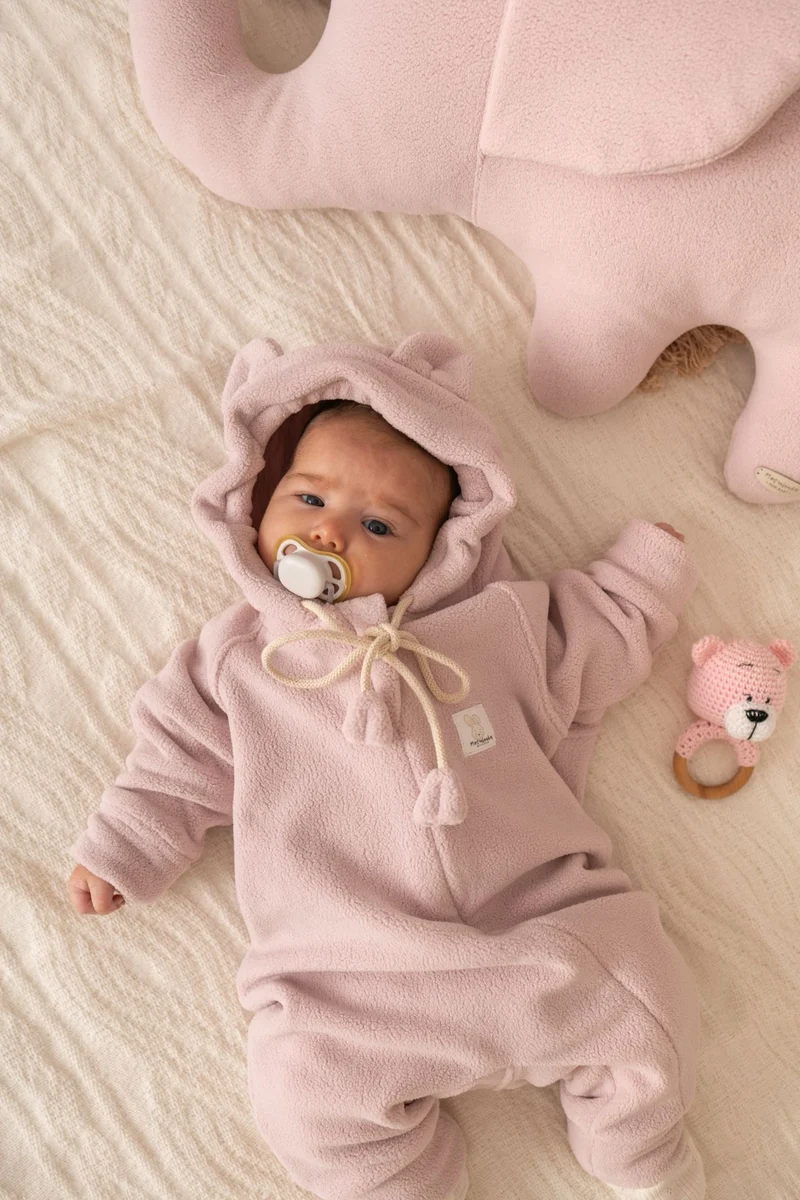 Plush Teddy Bear Baby Overall