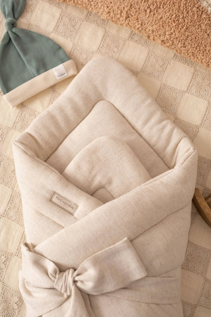 Baby Natural Linen & Viscose Swaddle Wrap