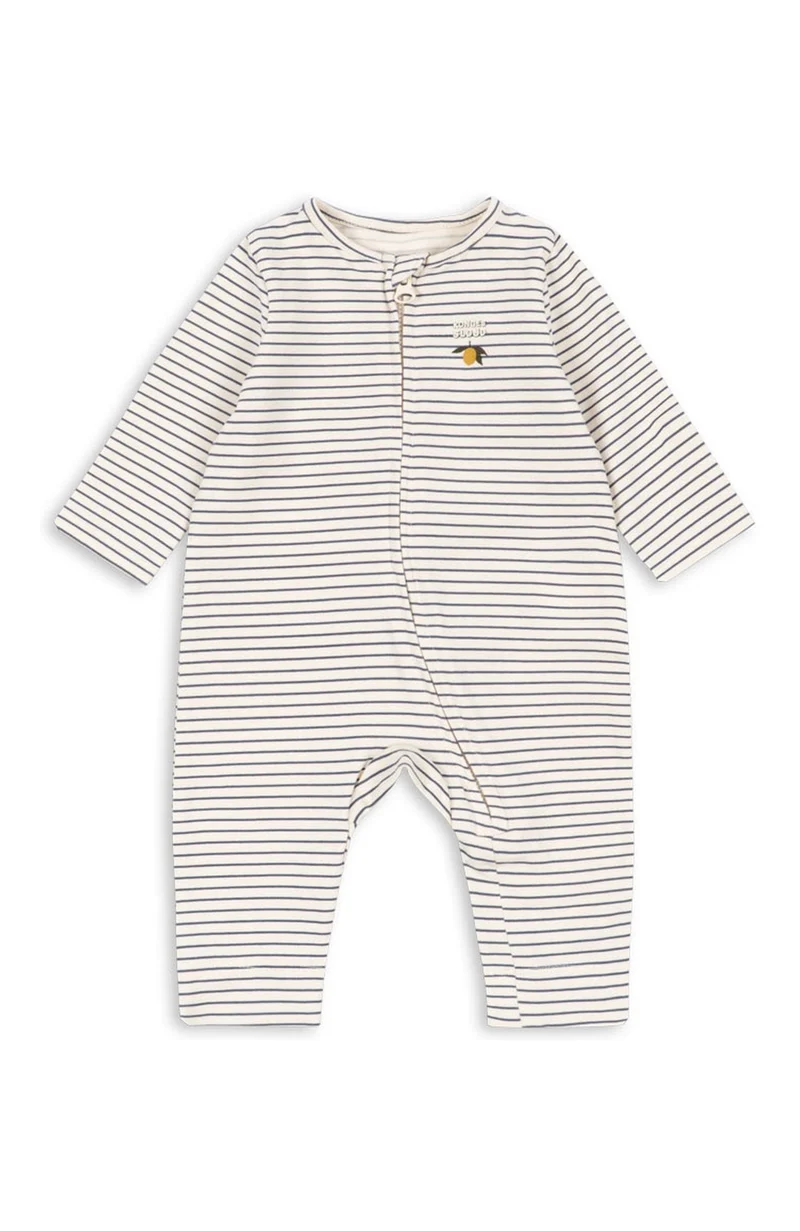 Basic Zip Onesie - Stripe Como