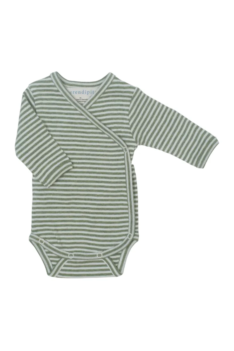 Newborn Wrap Body - Moss/Offwhite