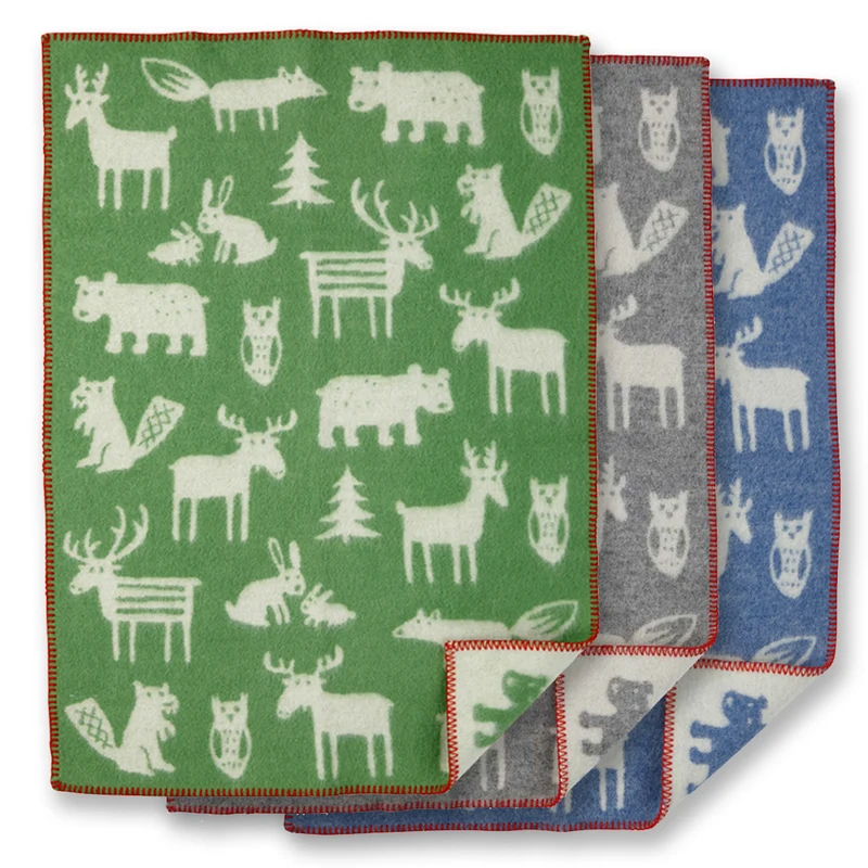 Forest baby wool blanket
