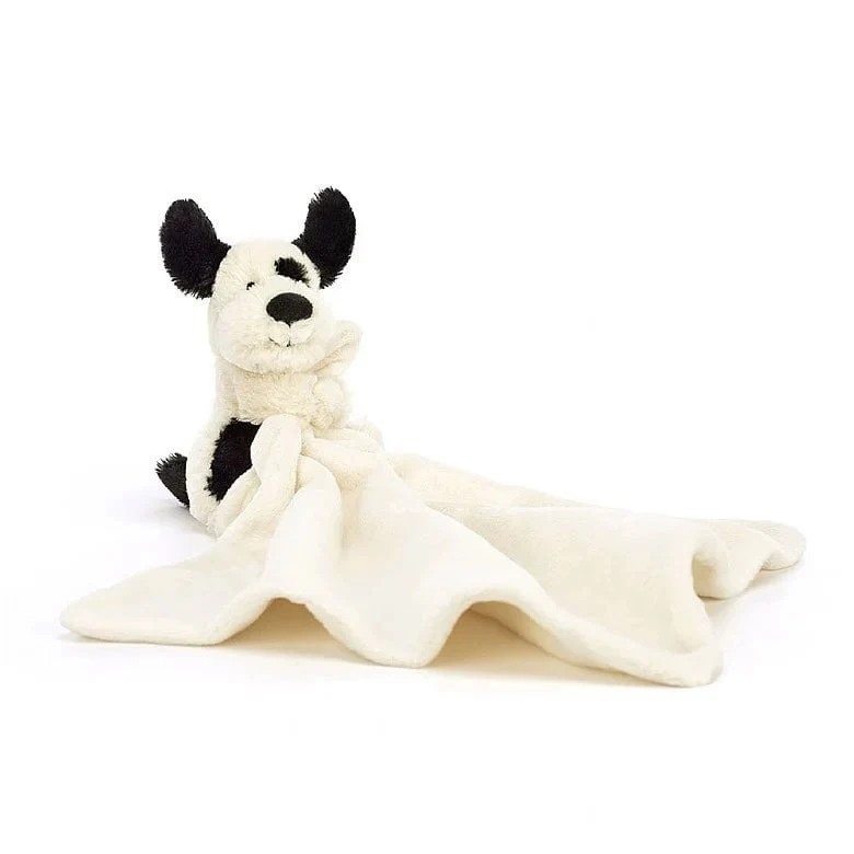 Baby Jellycat - Bashful Black & Cream Puppy Soother