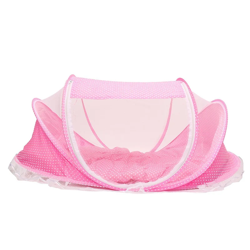 Portable 0-3 Years Old Infant Baby Mosquito Net Tent Mattress Bed Canopy Cushion