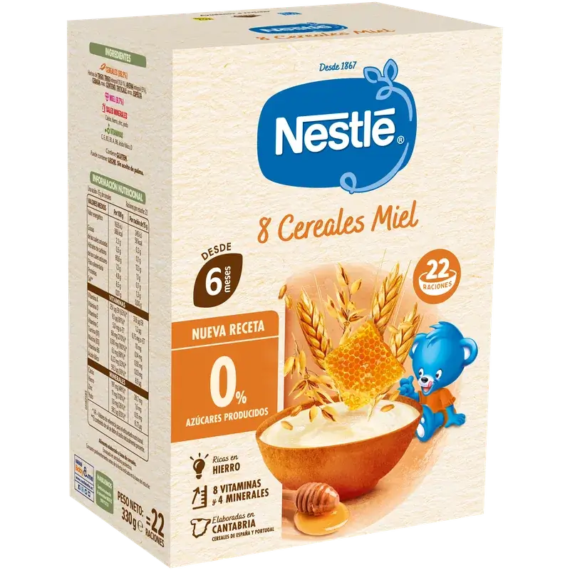Nestlé 8-Grain Baby Porridge with Honey, 330g