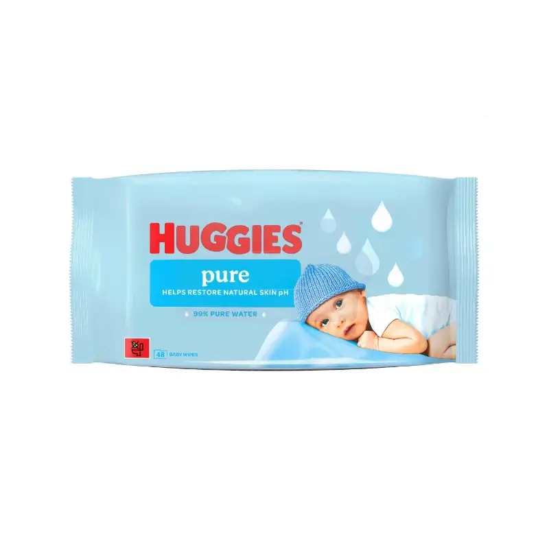Huggies Pure Wipes, 48 wipes
