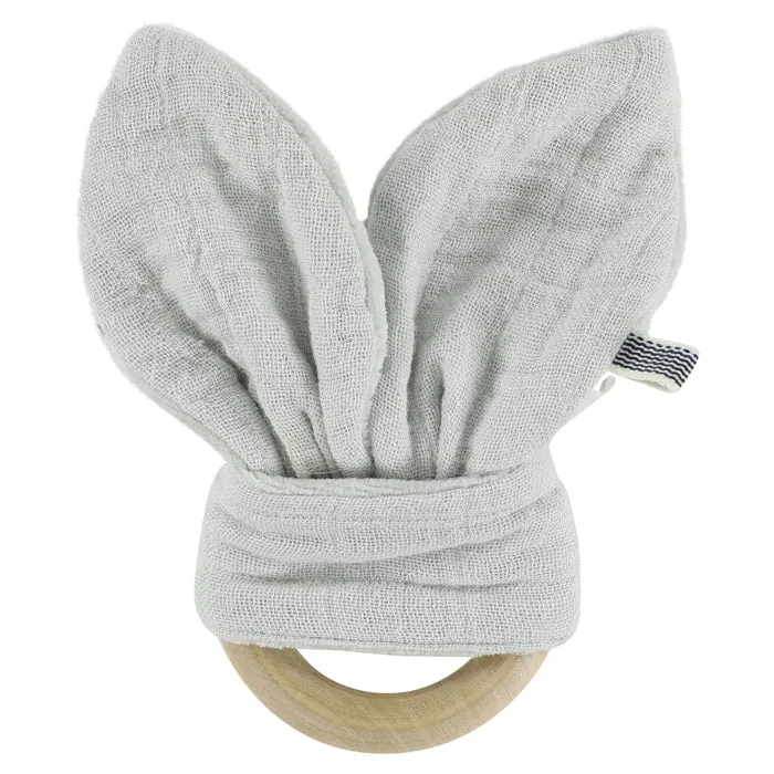 Greifling Bliss Grey grau Holz Ø 7cm | Trixie "Laser Gravur"