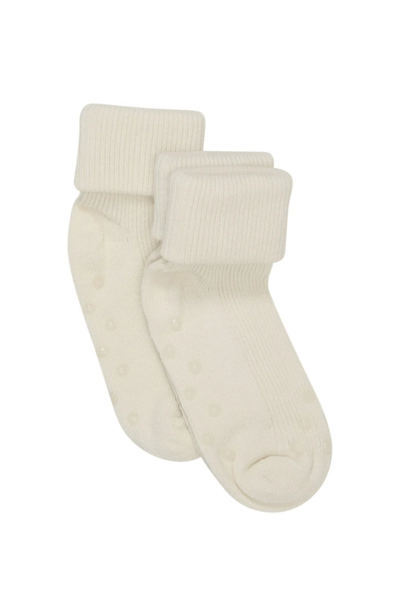 Baby Rib Sock 2-pack - Offwhite
