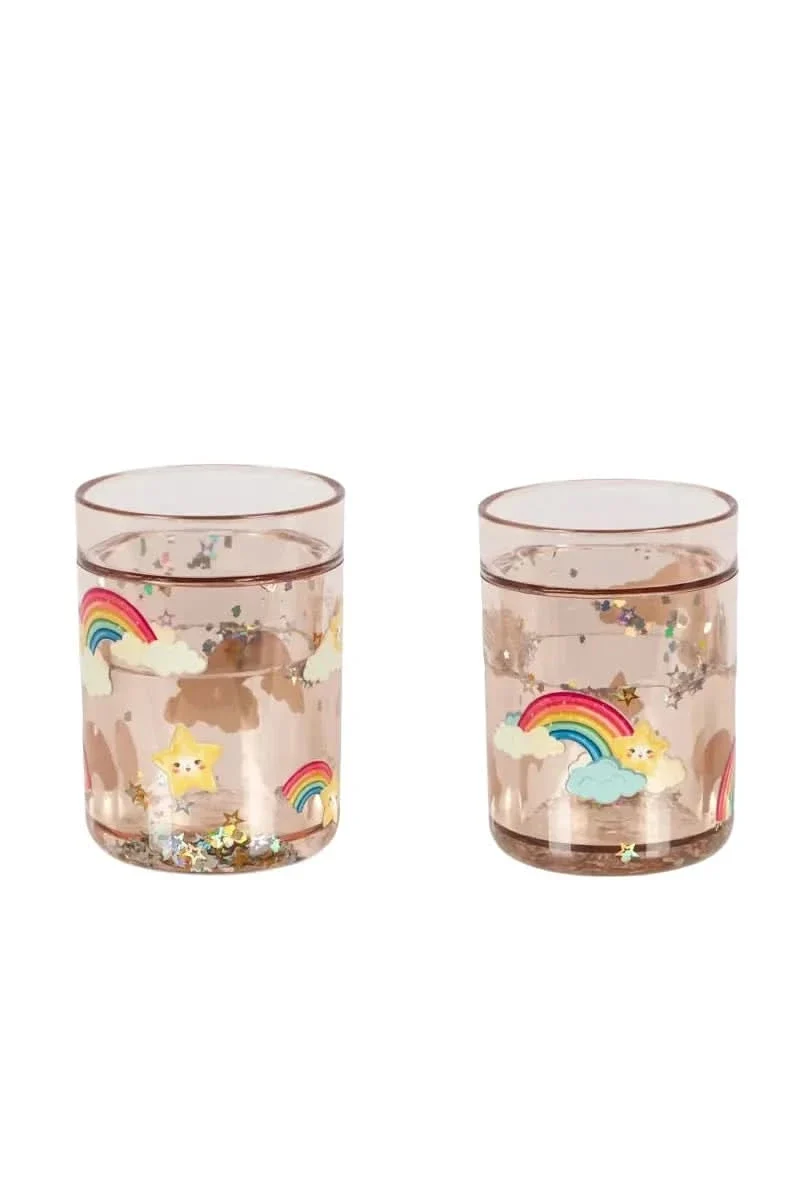 2 Pack Glitter Cup - Rainbow