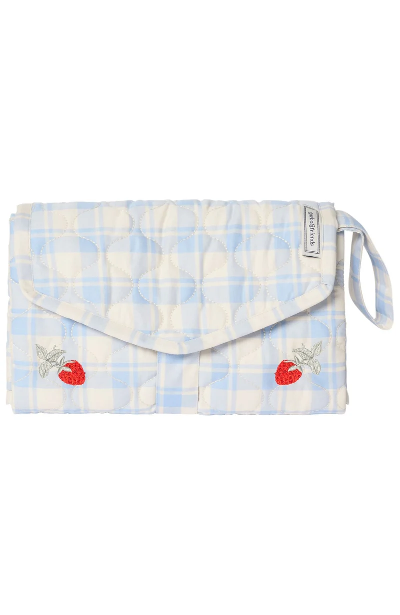 Quiltad Change to Go - Plaid Sky Blue