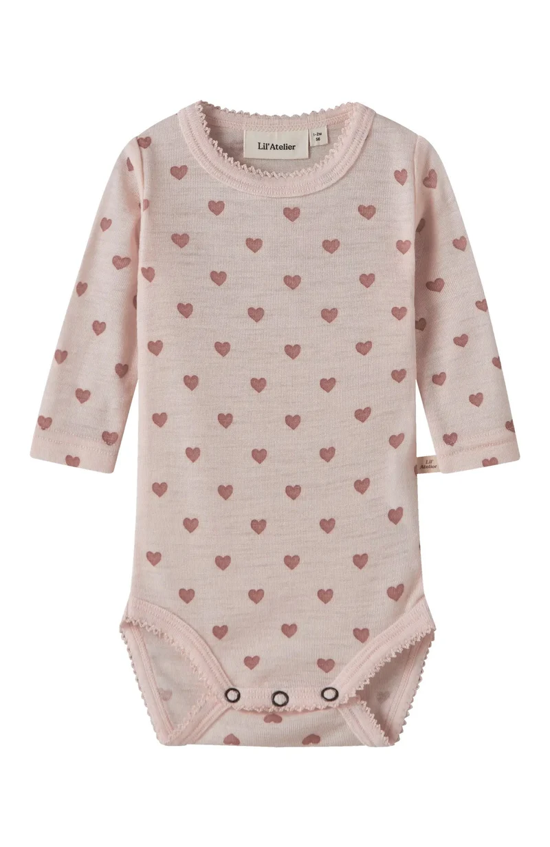 Noel Nia Wool LS Slim Body - Morganite Heart