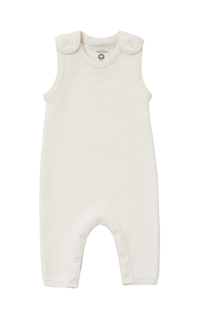 Newborn Cotton Romper - Creme
