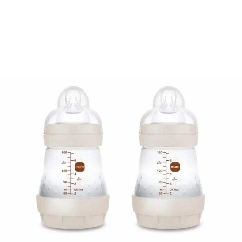 Mam Baby Easy Start Anti-Colic Baby Bottle Neutral Matt, 2X160Ml