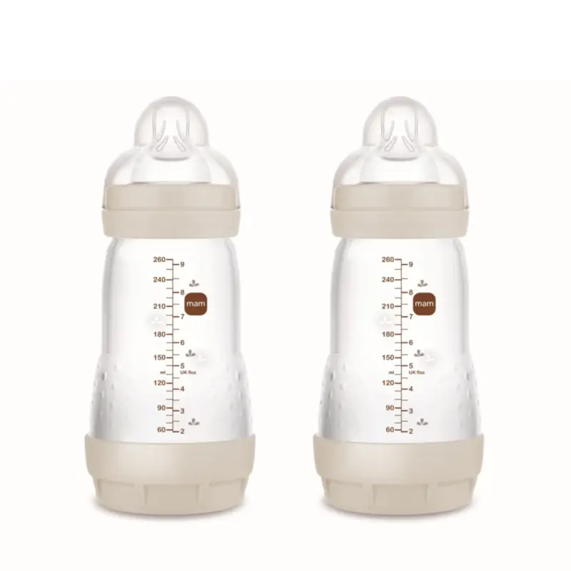 Mam Baby Easy Start Anti-Colic Baby Bottle Neutral Matt, 2X260Ml