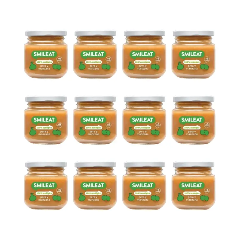 Smileat Pear and Apple Jar 130 g, pack of 12