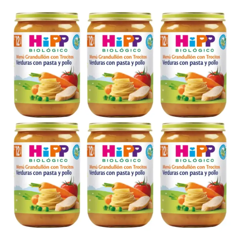 Hipp Bio Vegetable, Pasta and Chicken Jar, Pack of 6 x 220 g